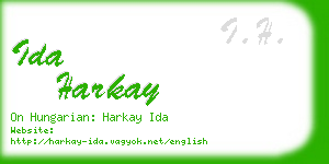 ida harkay business card